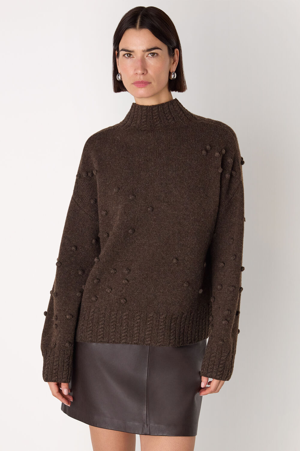 Wool Irregular Bobble Knit