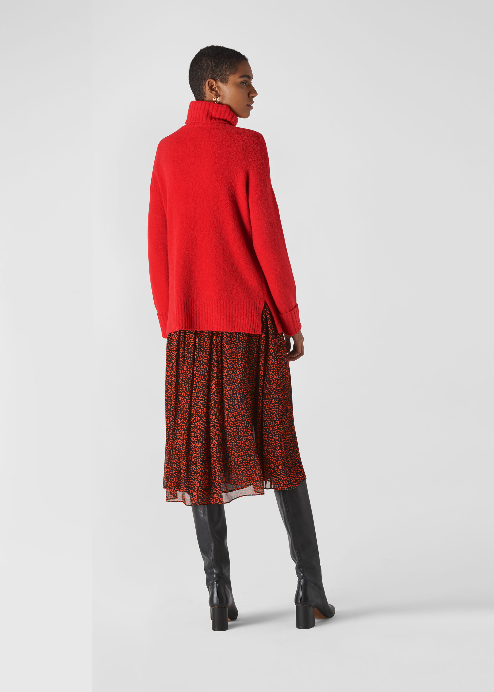 Womens oversized roll neck jumper outlet