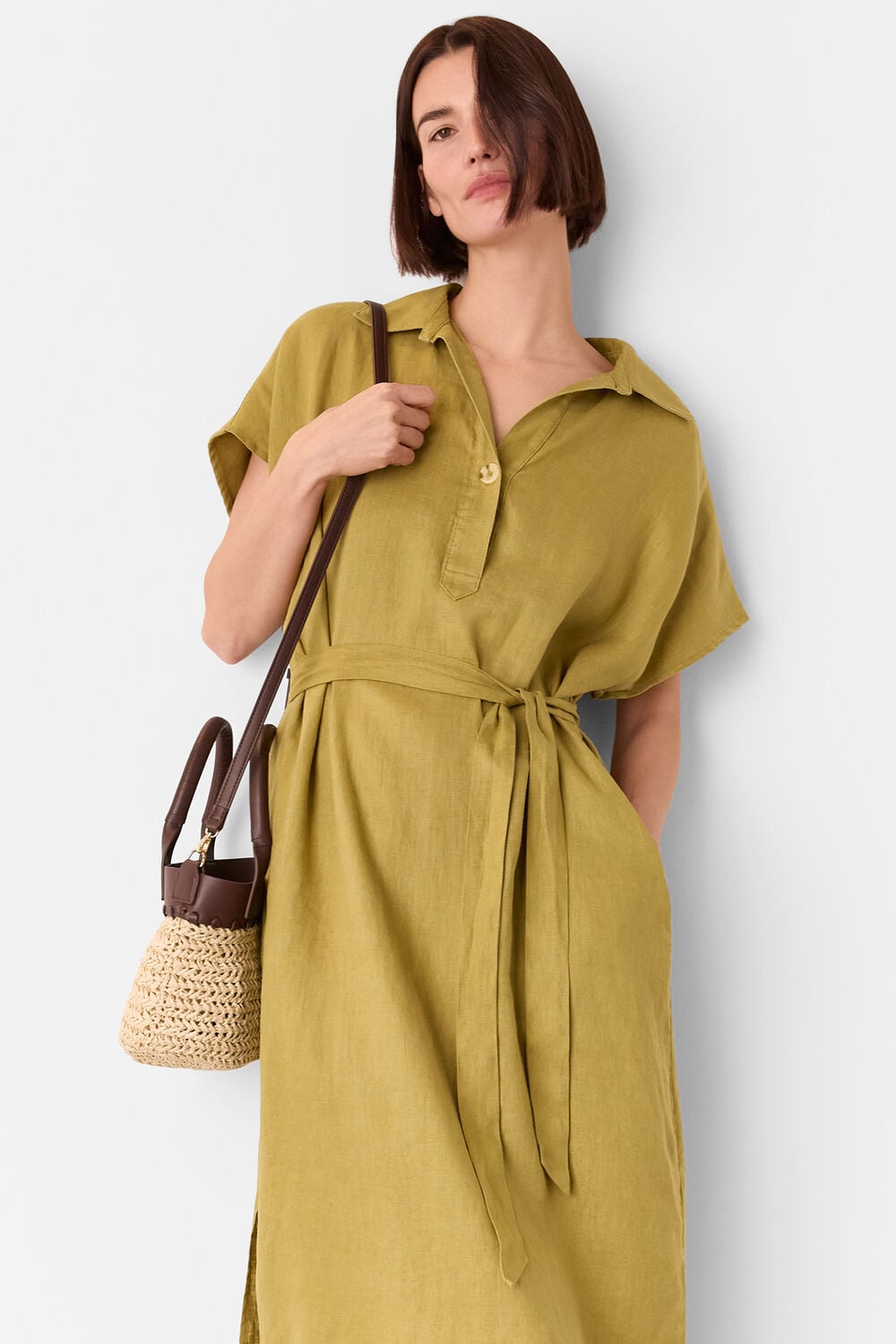 Maddie Linen Shirt Dress