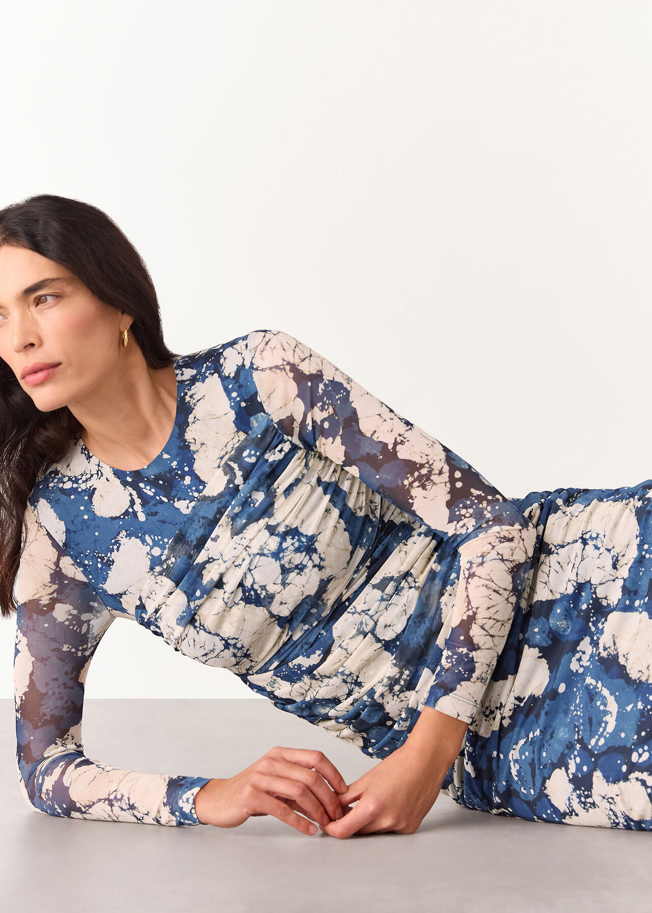 Batik Marble Mesh Dress
