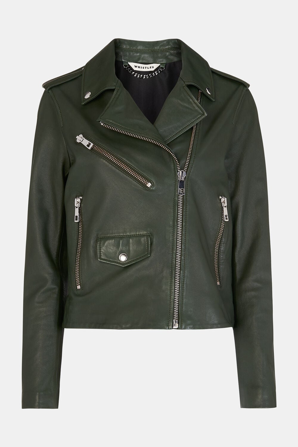 Agnes Pocket Leather Jacket