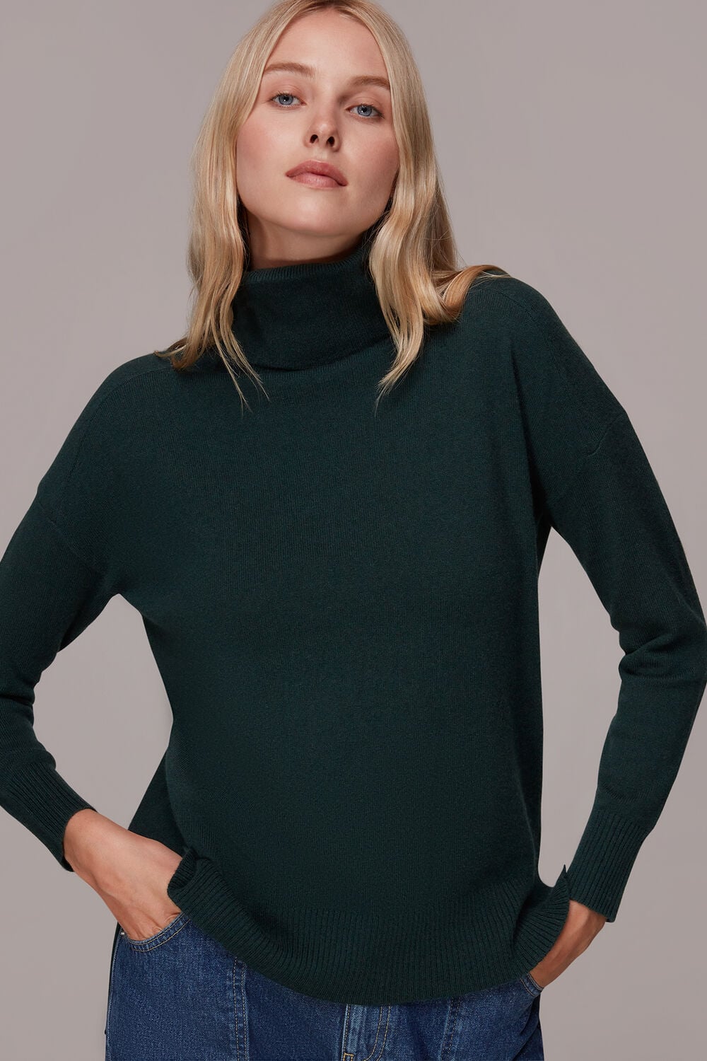 Cashmere Roll Neck Knit