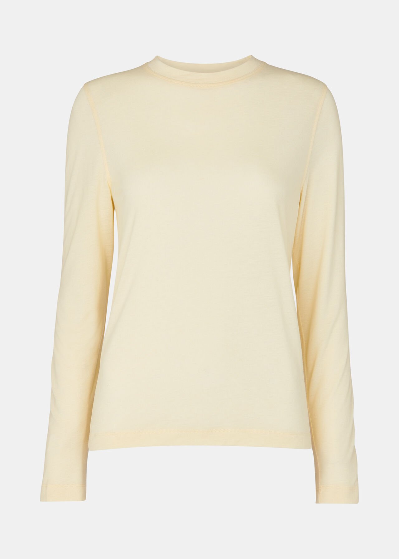 Wool Blend Crew Neck Top