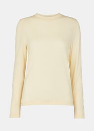 Wool Blend Crew Neck Top