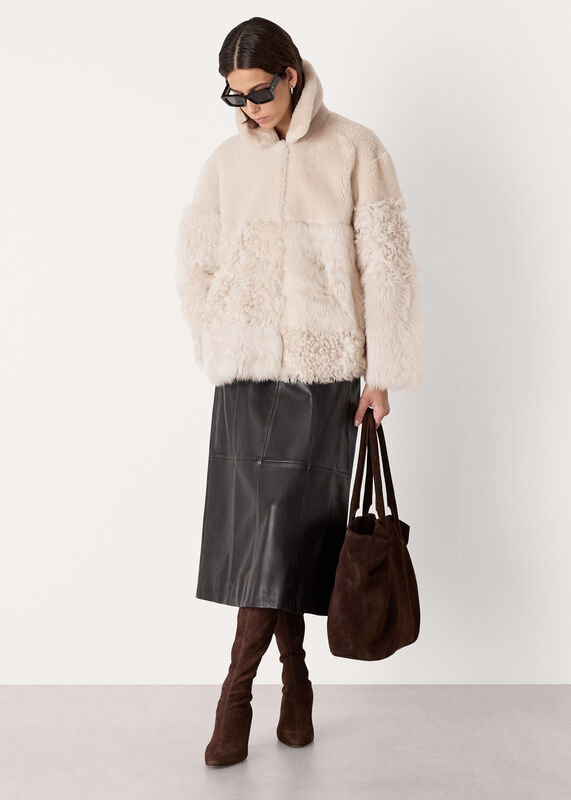 Ivory Hema Shearling Coat