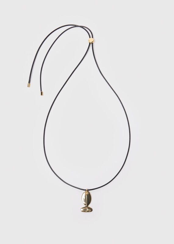 Gold Fish Cord Necklace