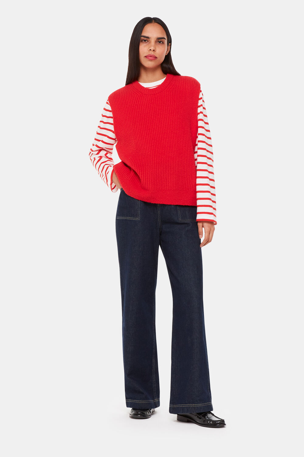 Red Stripe Cotton Top