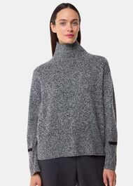 Wool Fleck Funnel Neck Knit