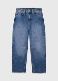 Authentic Raw Hem Barrel Jean