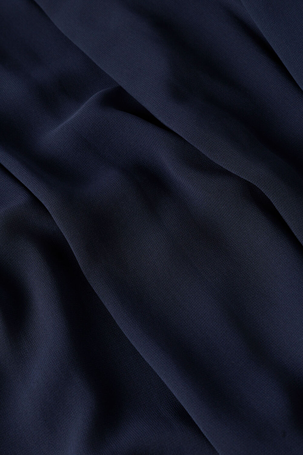 Navy Draped Bubble Hem Skirt