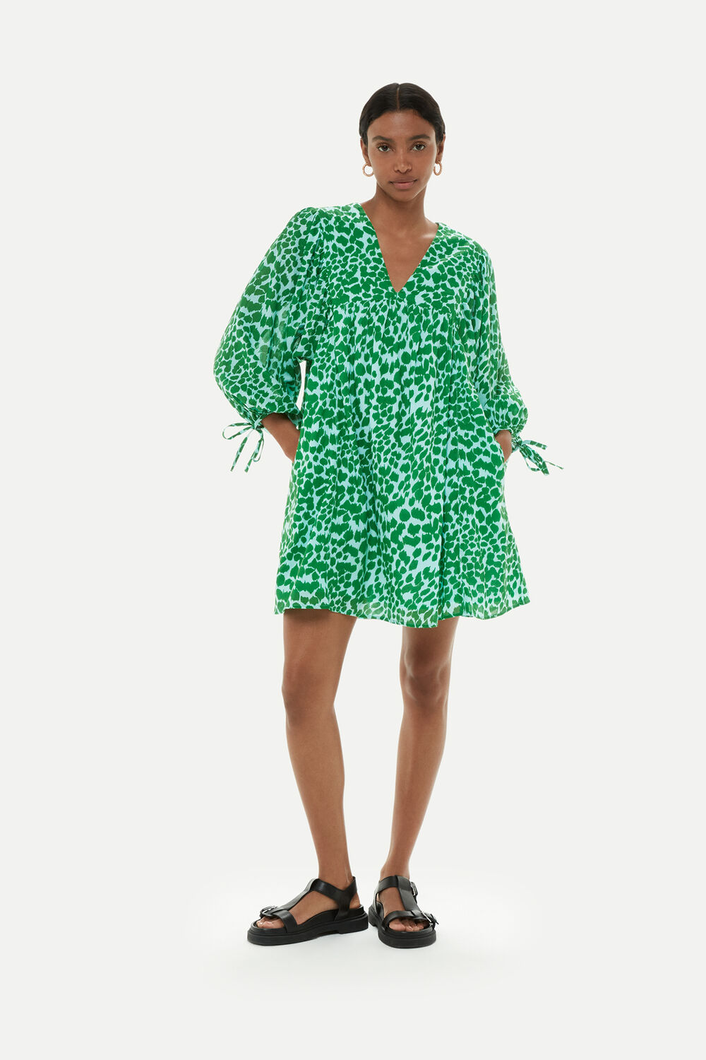 Smooth Leopard Trapeze Dress