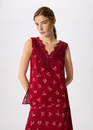 Floral Lace Trim Top