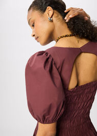 Cotton Ruched Bodice Dress