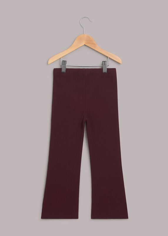 Aubergine Ribbed Flare