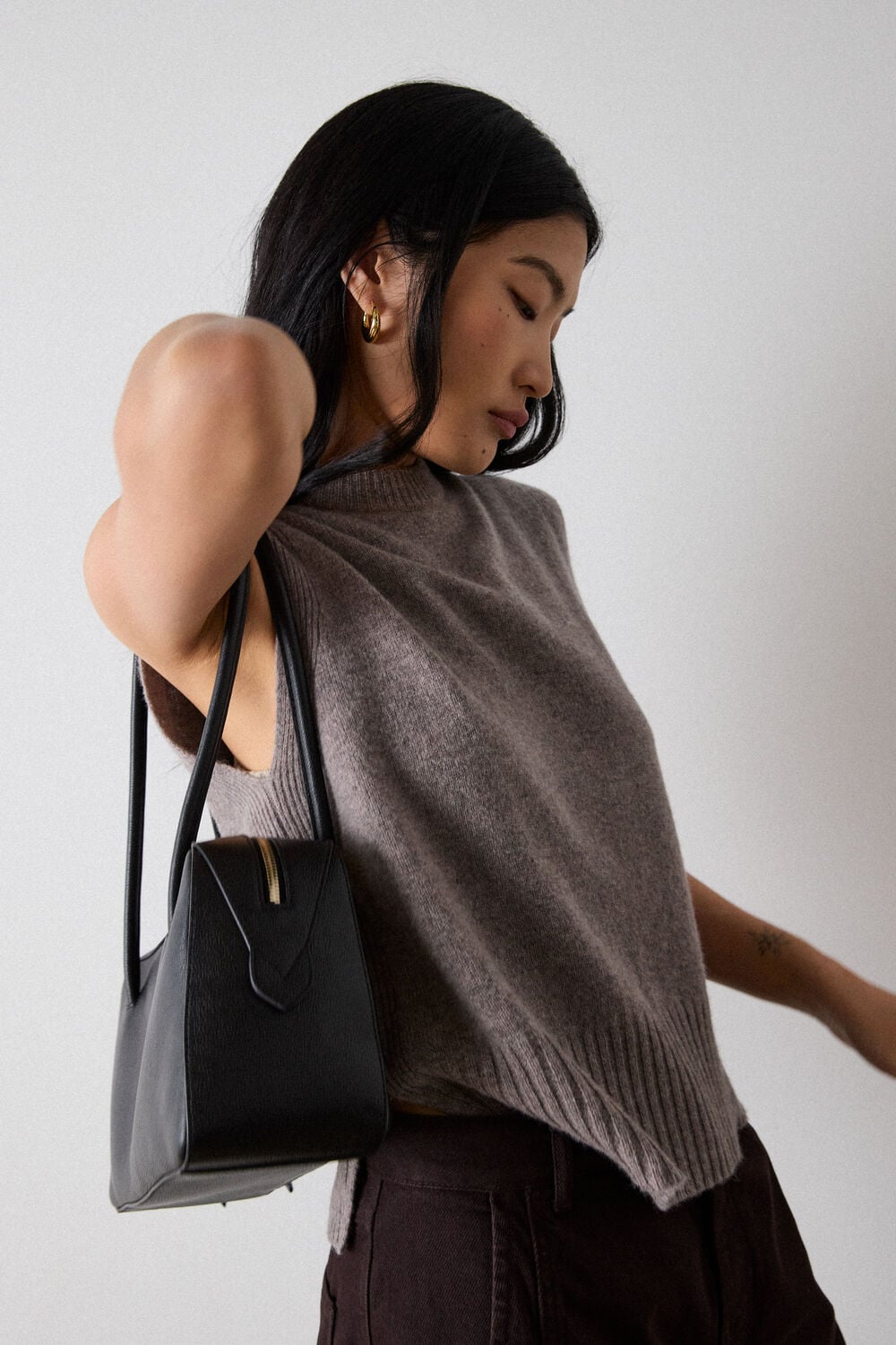 Neutral Wool Sleeveless Tank