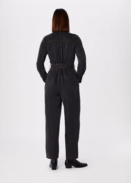 Cotton Blend Denim Jumpsuit