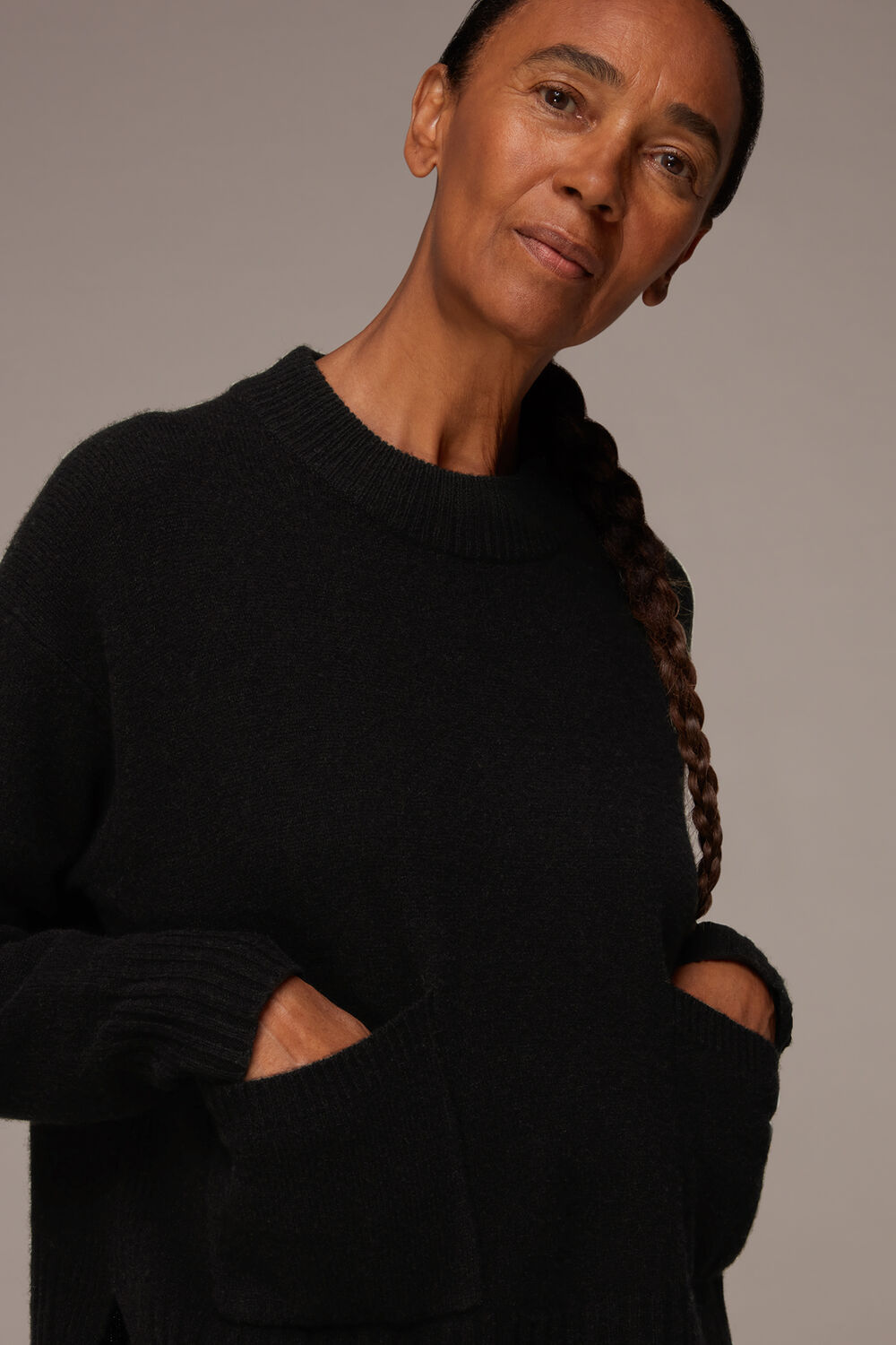 Pocket Detail Wool Jumper