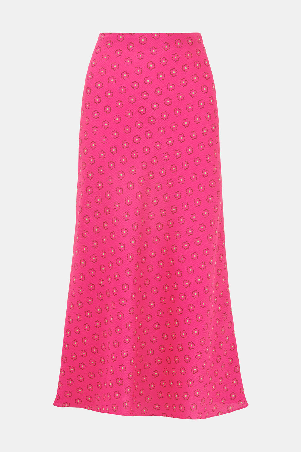 Flower Charm Bias Cut Skirt