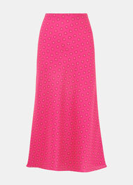 Flower Charm Bias Cut Skirt