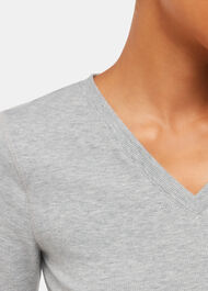 V Neck Ribbed T-Shirt