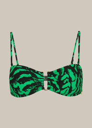 Tiger Animal Print Bikini Top