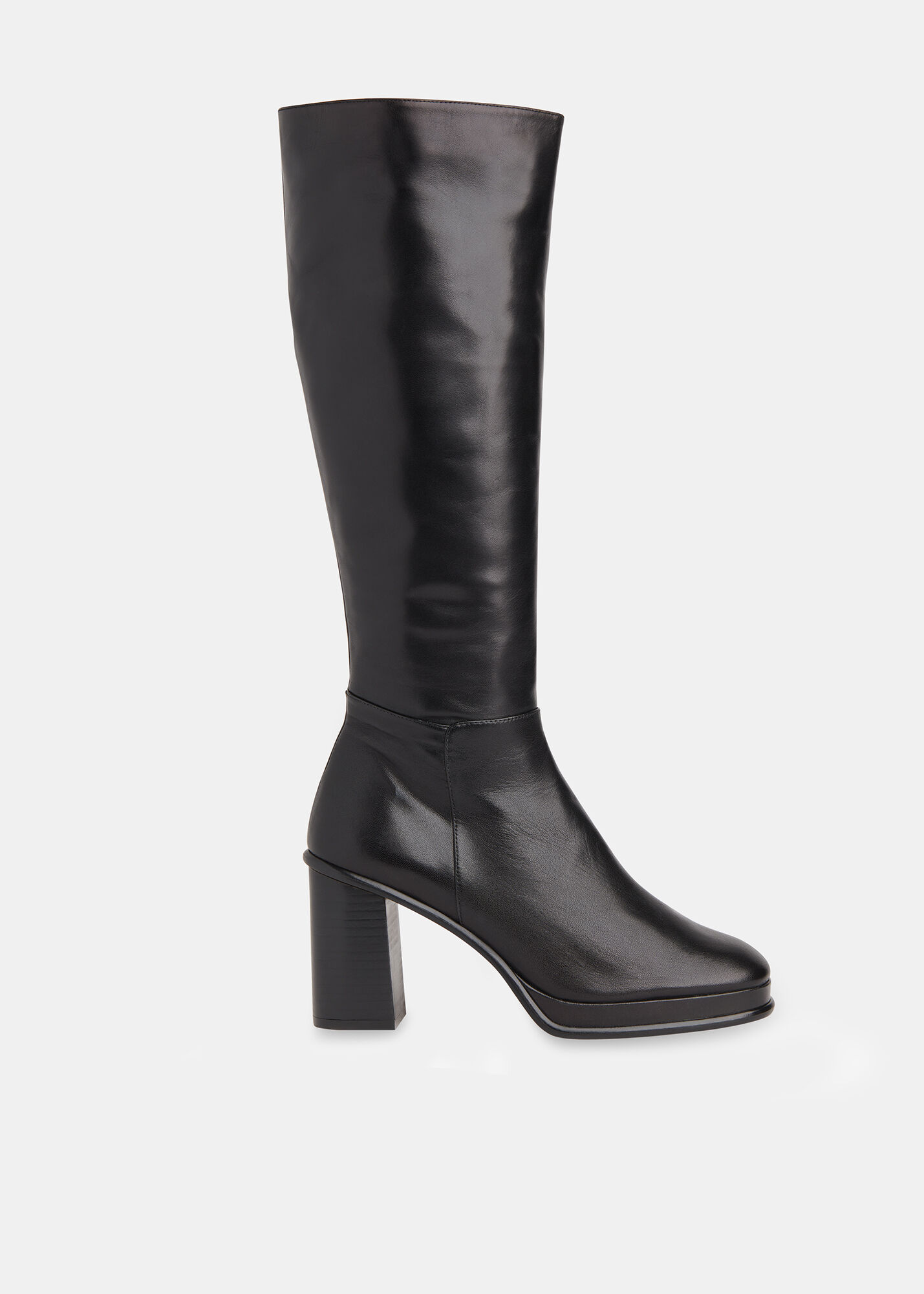 Medium heel sale knee high boots