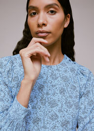 Monument Print Trapeze Dress