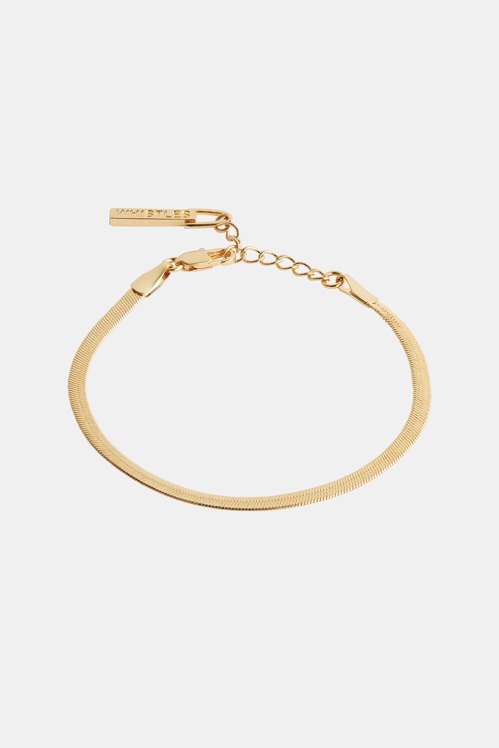 Gold Flat Snake Chain Bracelet
