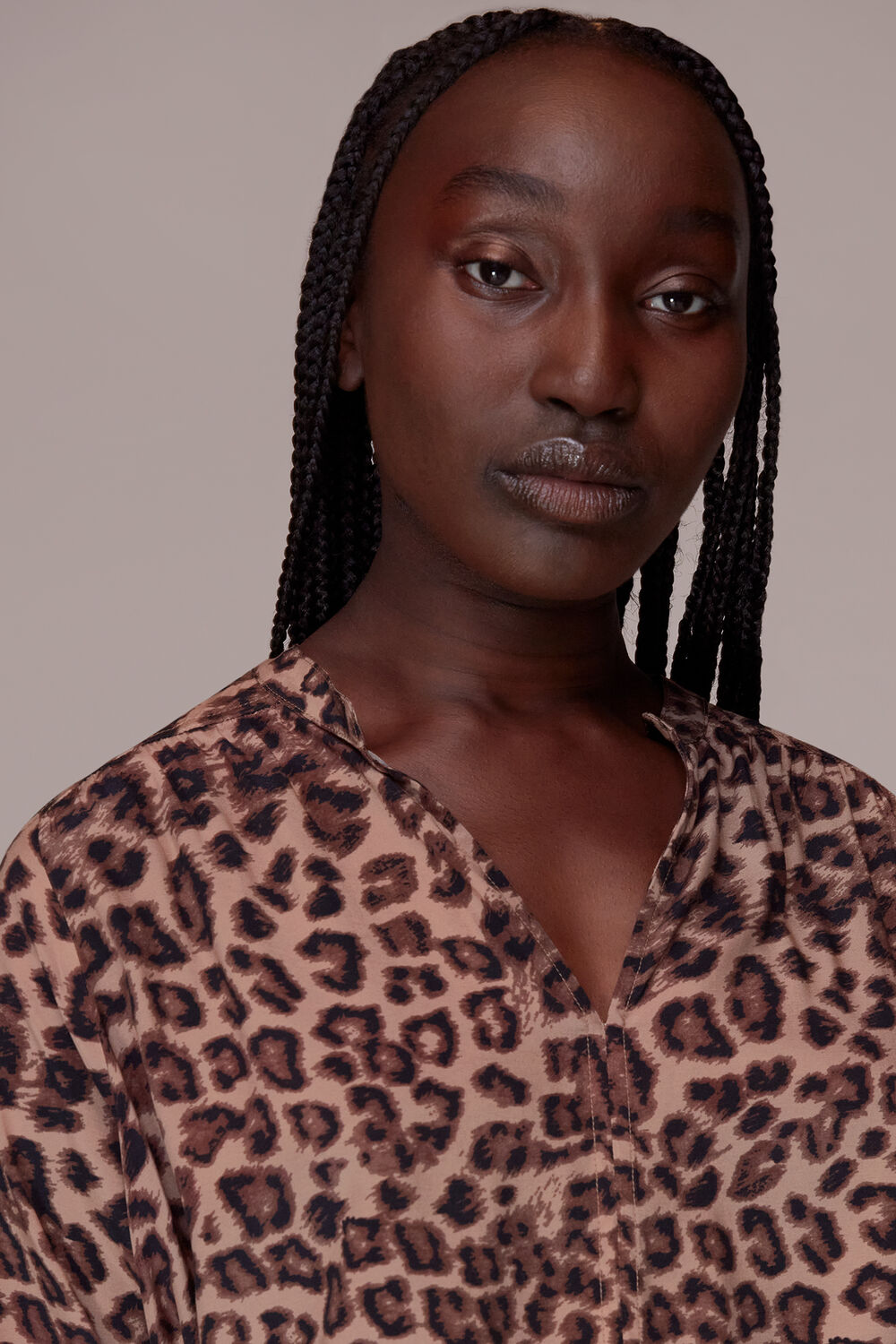 Meara Jungle Cheetah Blouse
