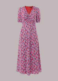 Petite Farfalle Flower Midi Dress