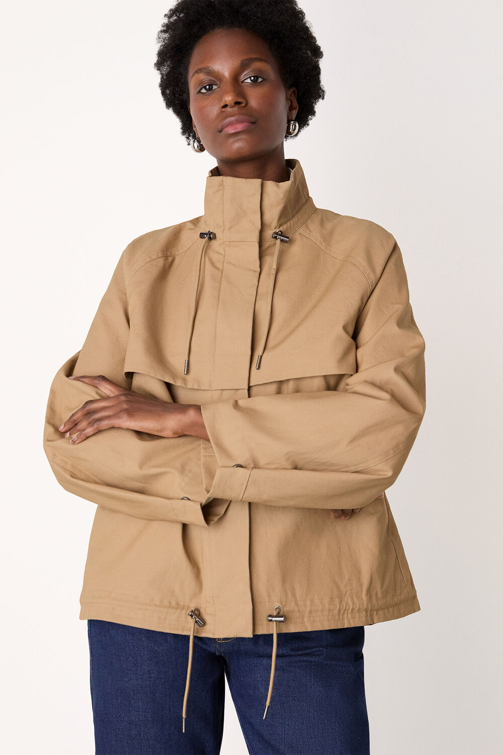 Funnel Neck Parka Jacket
