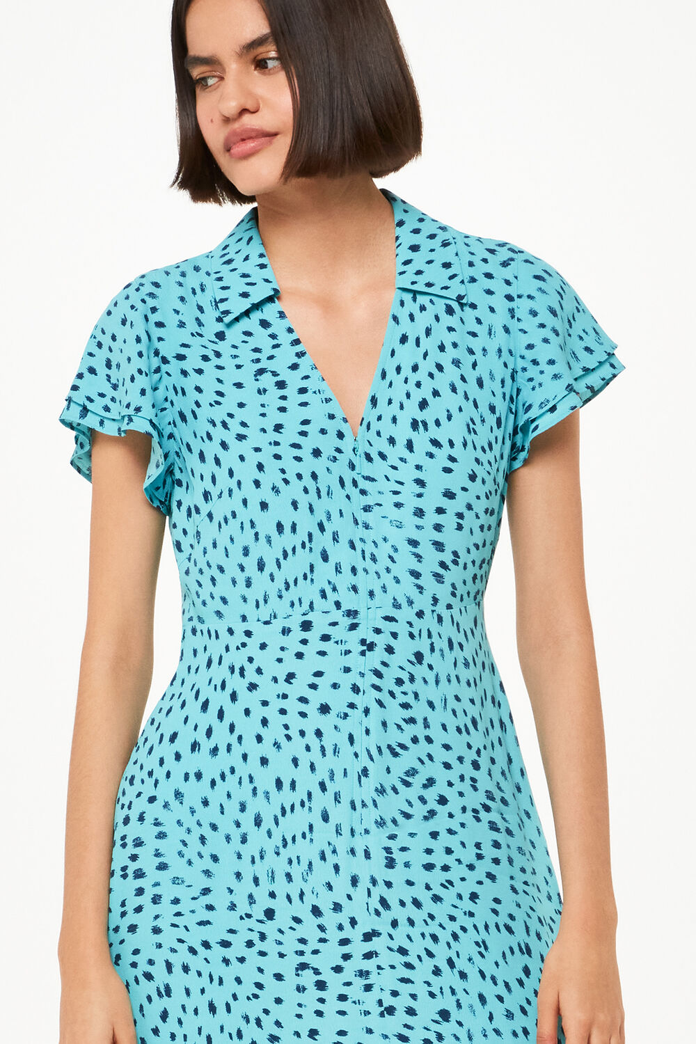 Nina Speckled Spot Midi Dress