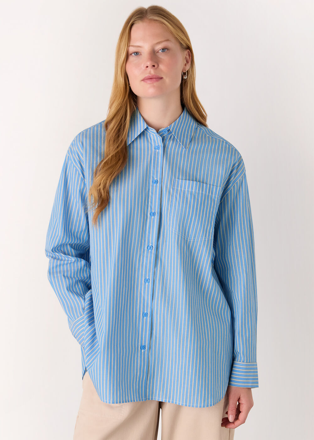 Oversized Fit Stripe Shirt