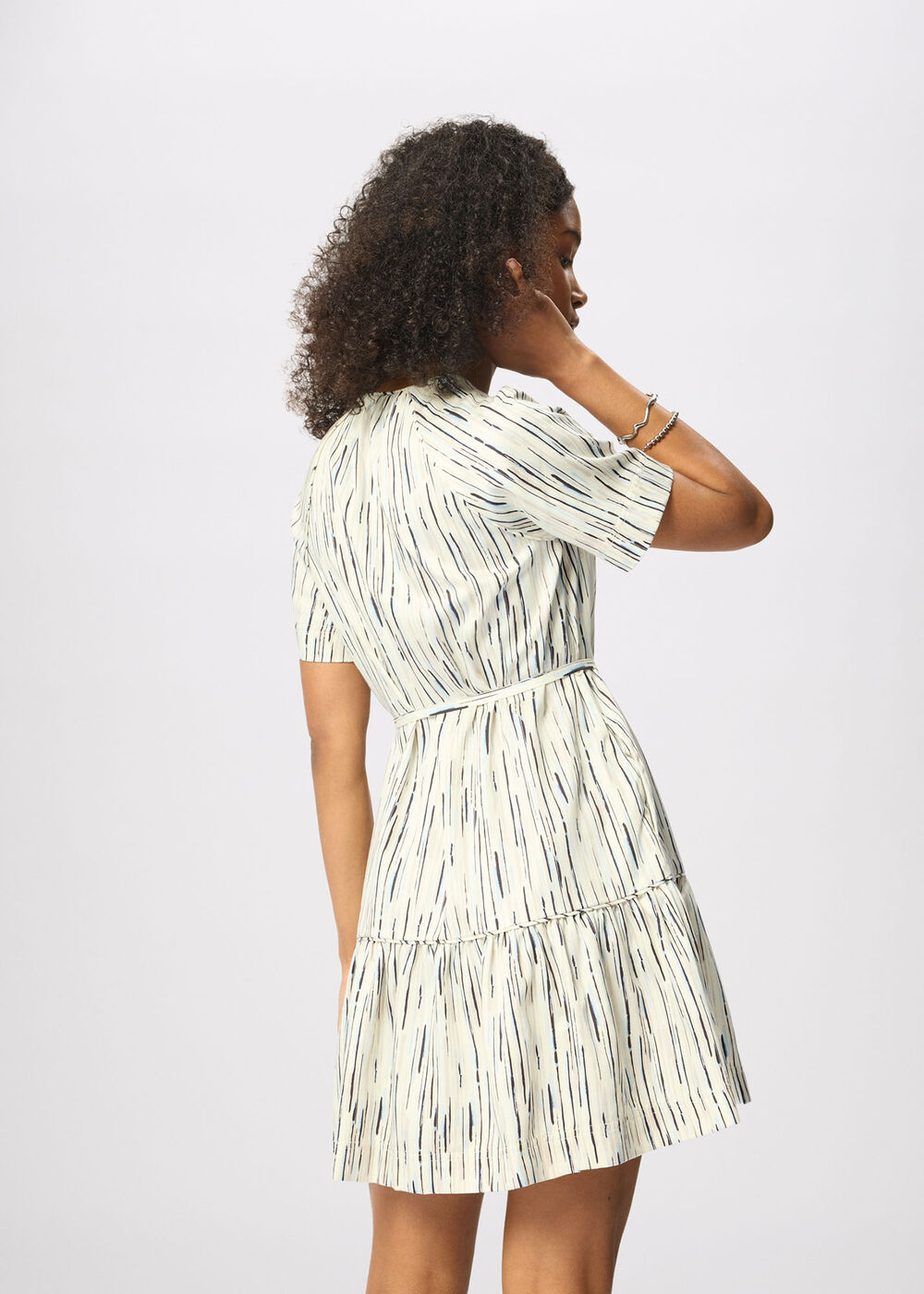 Petite Abstract Stripe Short Dress