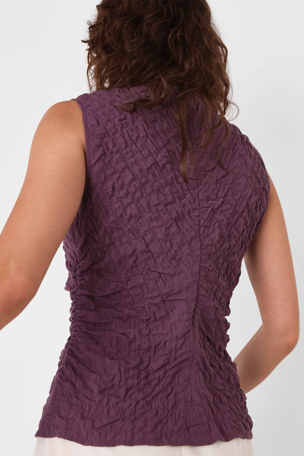 Plum Cotton Textured Tank