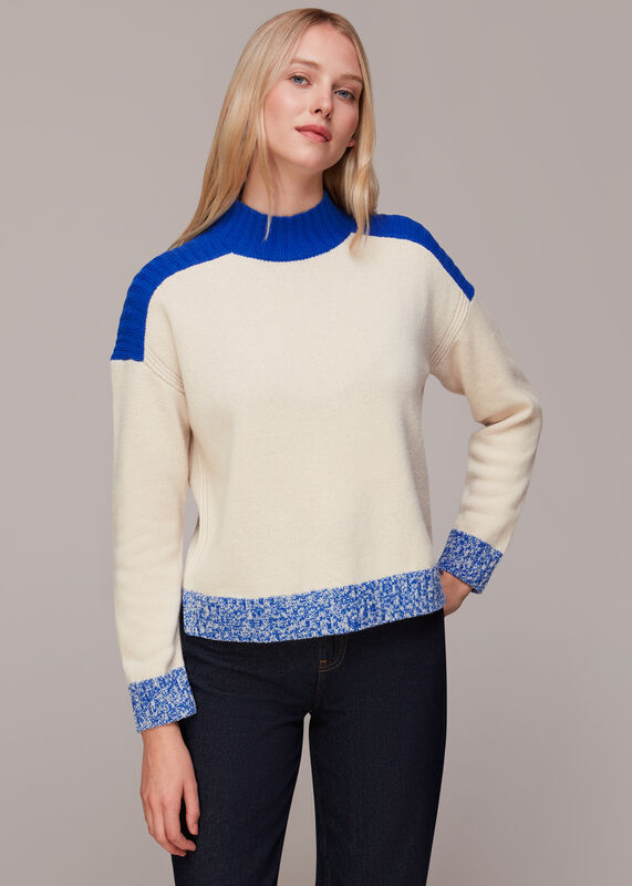 Mouline Trim Sweater
