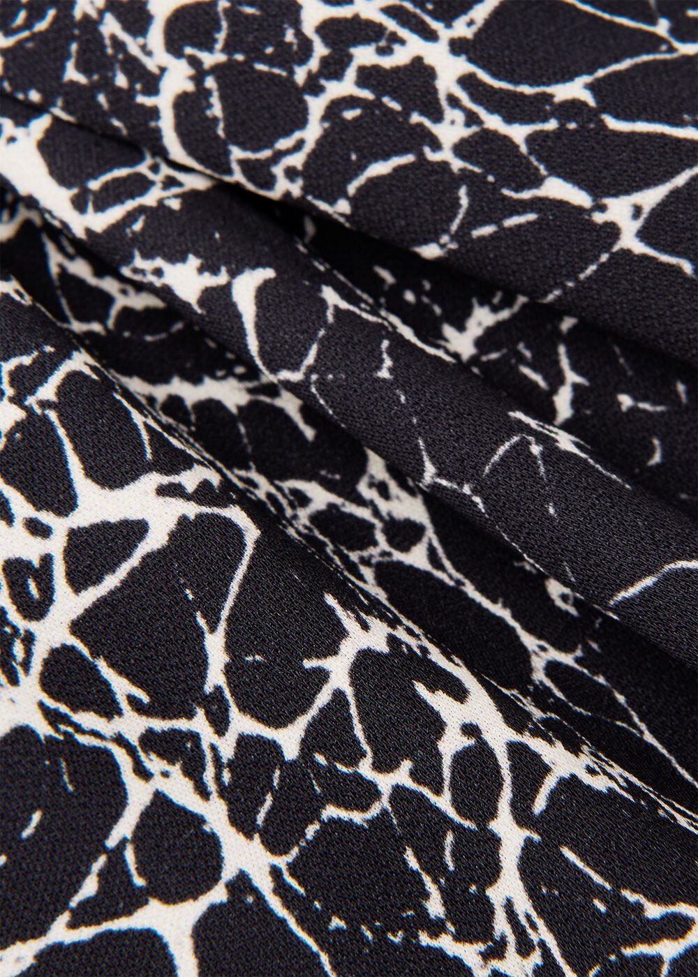 Crackle Print Twist Midi Dress