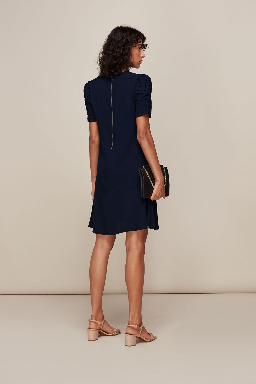 Navy Georgina Zip Dress