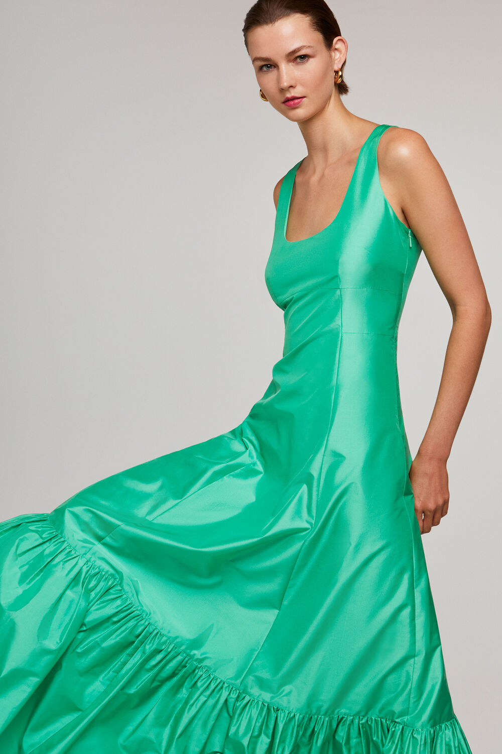 Taffeta Silk Blend Maxi Dress