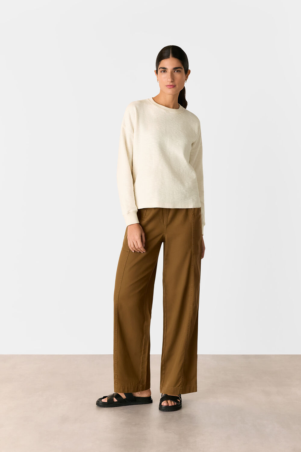 Textured Relaxed Jersey Top