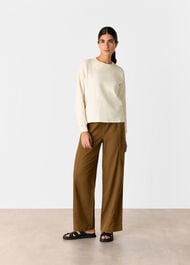 Textured Relaxed Jersey Top