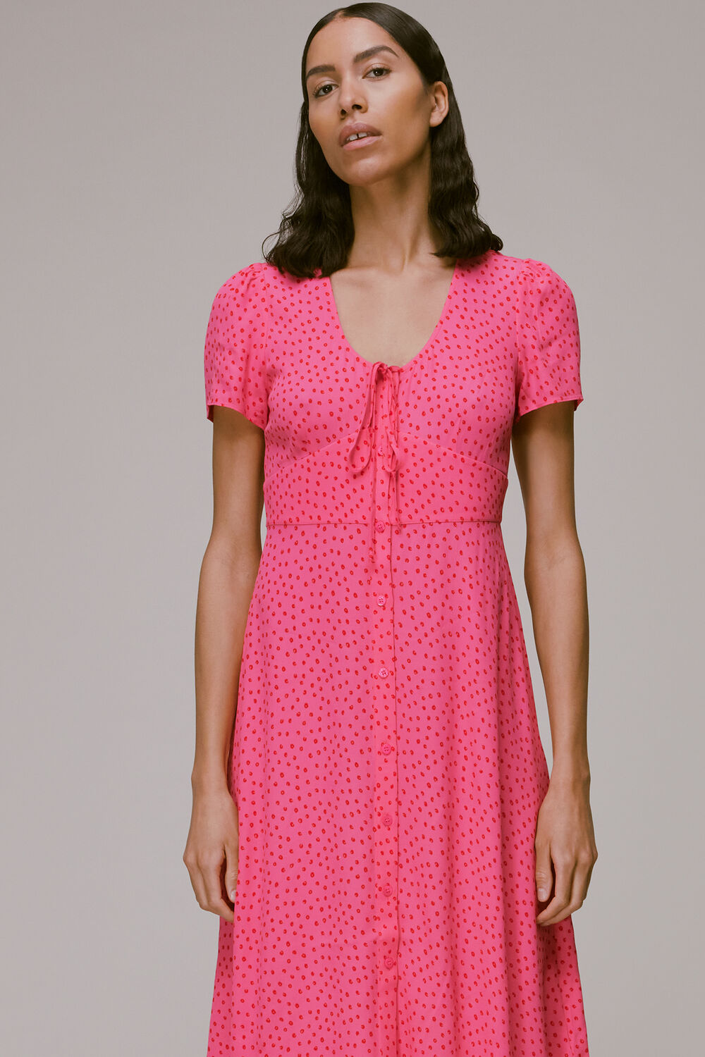 Pink Heidi Spot Print Dress