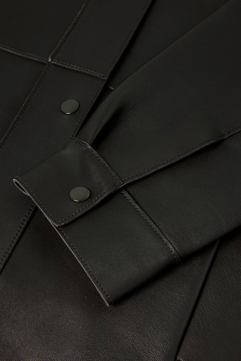 Petite Clean Bonded Leather Jacket