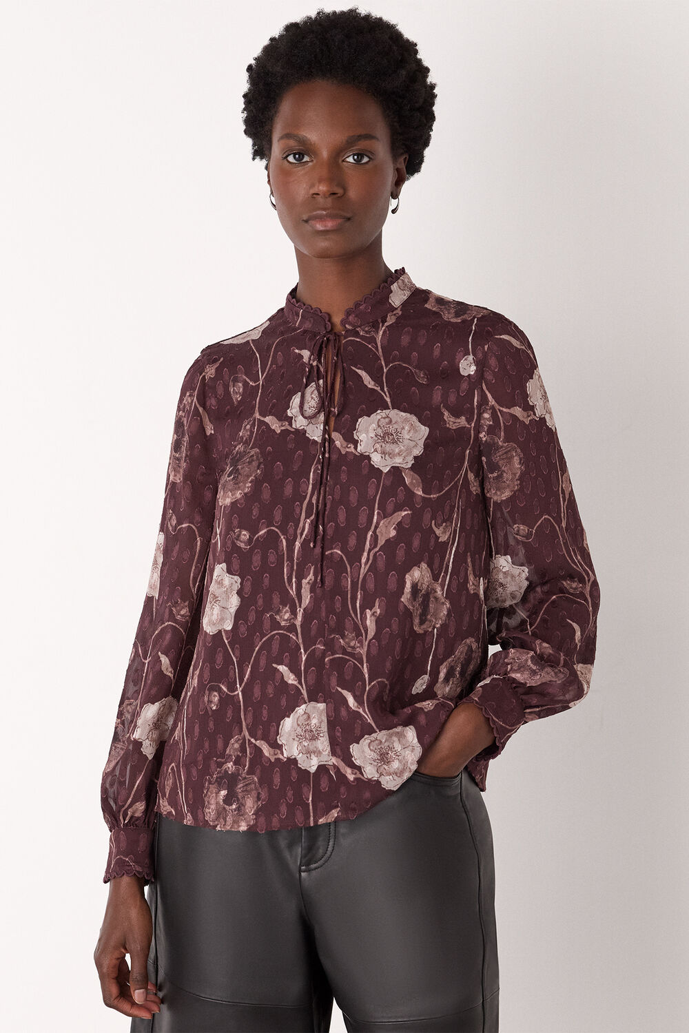 Floral Dobby Blouse