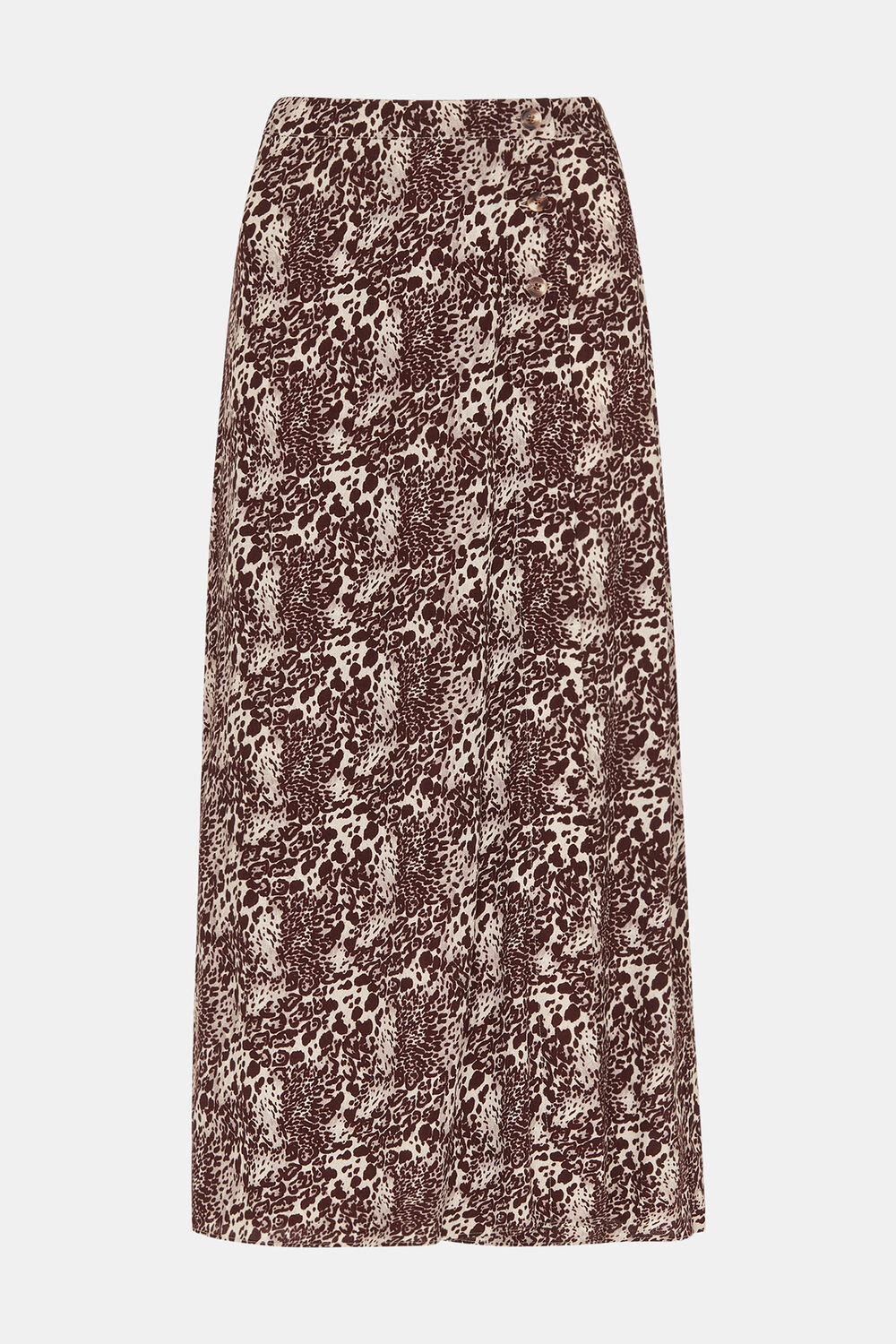 Micro Leopard Print Wrap Skirt