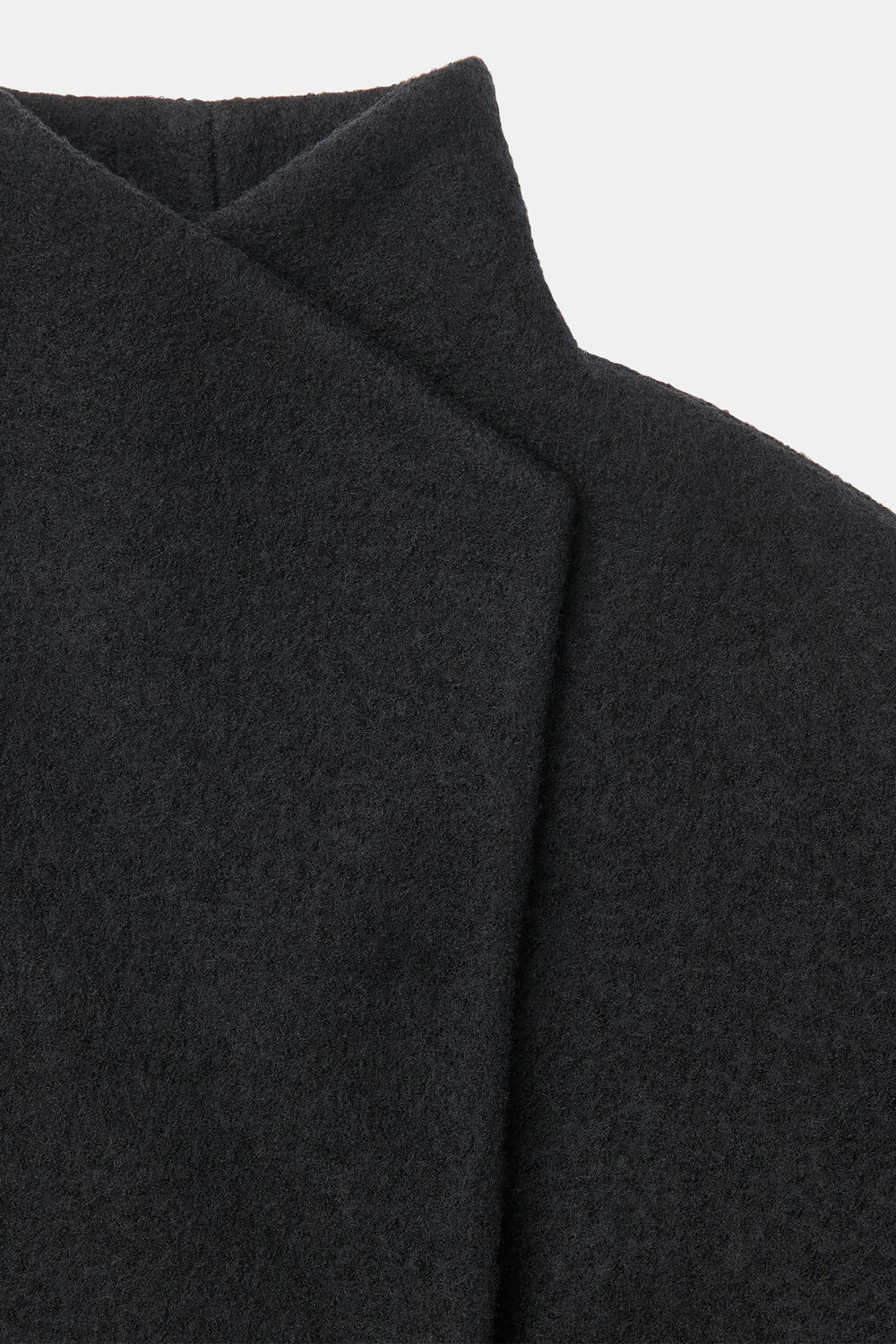 Black Morgan Funnel Neck Coat