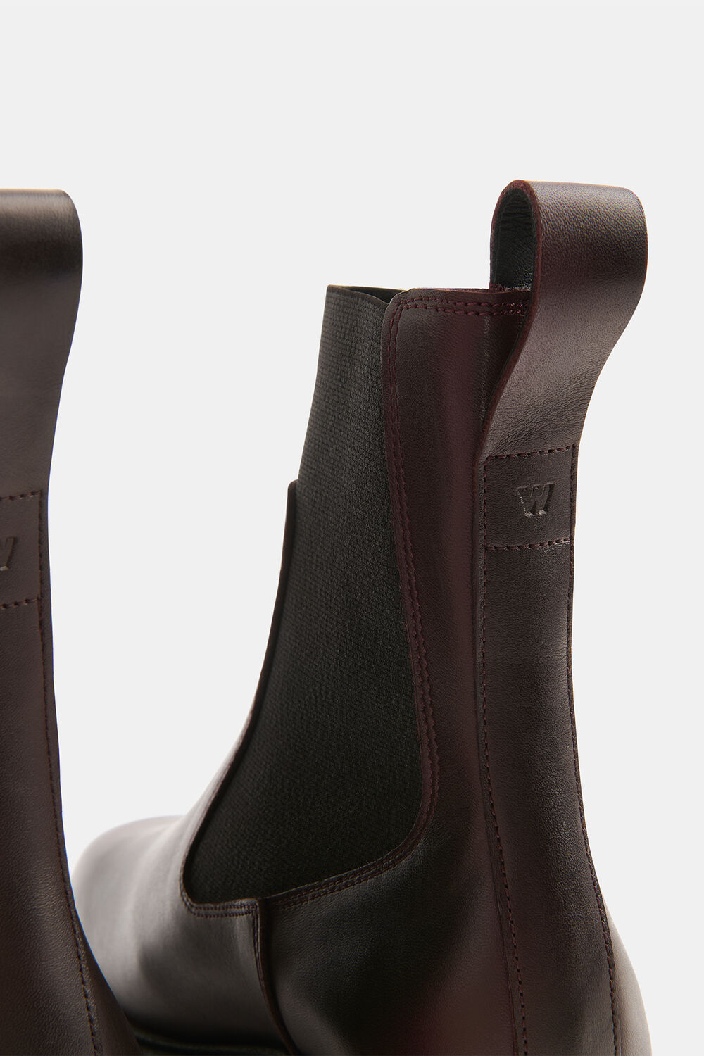 Burgundy Elasticated Chelsea Boot