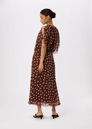 Petite Polka Dot Print Midi Dress