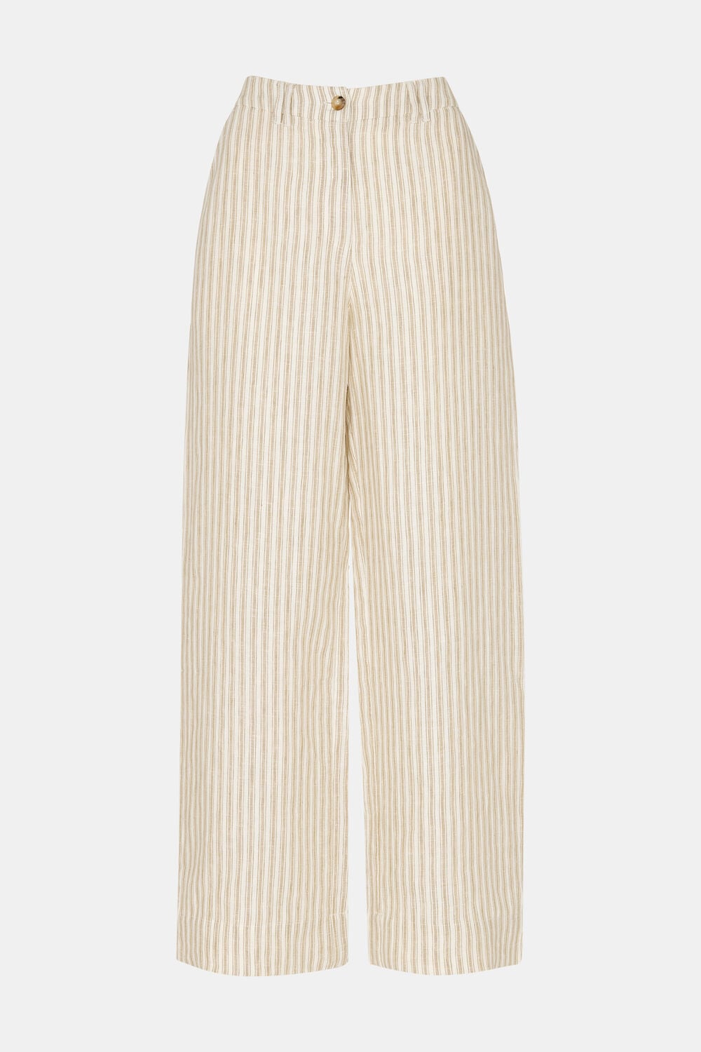 Neutral Linen Stripe Trouser