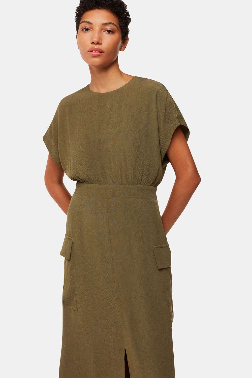 Pocket Detail Midi Dress